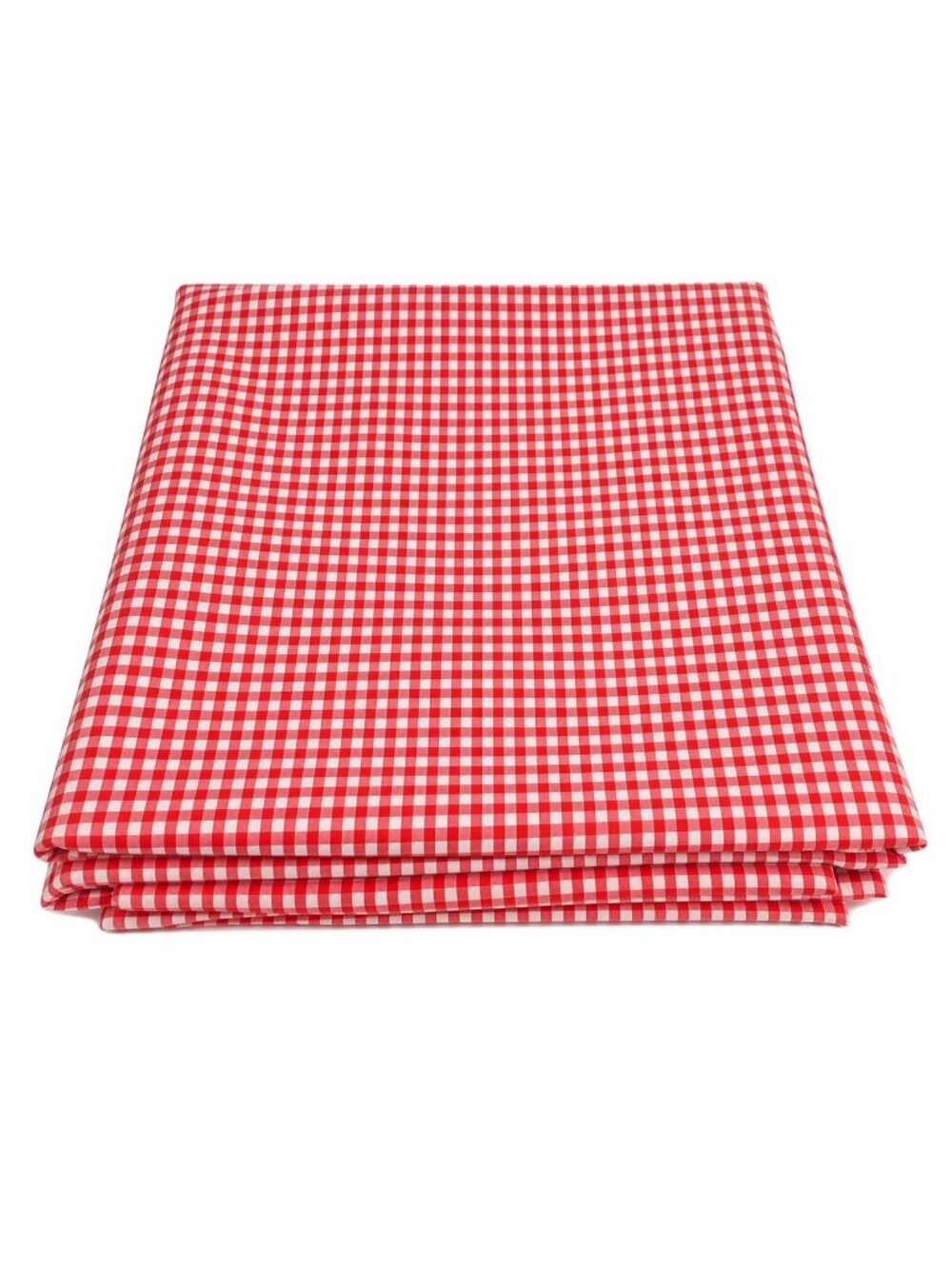Red White Gingham Fabric 2 Yard Cotton Checkered Fabric Vintage Sewing Quilting